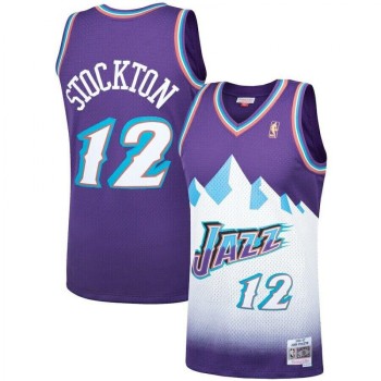 Men's Utah Jazz #12 John Stockton Purple 1996-97 Hardwood Classic Stitched Jersey Men's Utah Jazz #12 John Stockton Purple 1996-97 Hardwood Classic Stitched Jersey