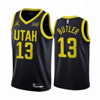 Men's Utah Jazz #13 Jared Butler 2022/23 Black Statement Edition Stitched Basketball Jersey Men's Utah Jazz #13 Jared Butler 2022/23 Black Statement Edition Stitched Basketball Jersey