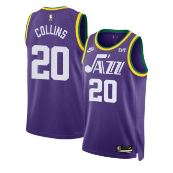 Men's Utah Jazz #20 John Collins Purple 2023 Classic Edition Stitched Basketball Jersey Men's Utah Jazz #20 John Collins Purple 2023 Classic Edition Stitched Basketball Jersey