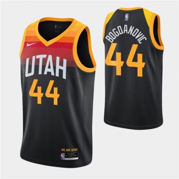 Men's Utah Jazz #44 Bojan Bogdanovic 2020-21 Black City Swingman Stitched NBA Jersey Men's Utah Jazz #44 Bojan Bogdanovic 2020-21 Black City Swingman Stitched NBA Jersey