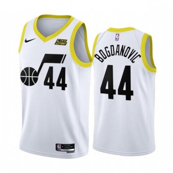 Men's Utah Jazz #44 Bojan Bogdanovic 2022/23 White Association Edition Stitched Basketball Jersey Men's Utah Jazz #44 Bojan Bogdanovic 2022/23 White Association Edition Stitched Basketball Jersey