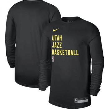 Men's Utah Jazz Black 2023/24 Legend On-Court Practice Long Sleeve T-Shirt Men's Utah Jazz Black 2023/24 Legend On-Court Practice Long Sleeve T-Shirt