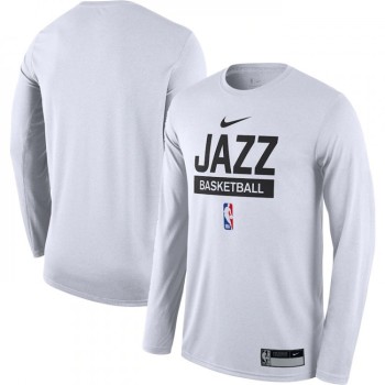 Men's Utah Jazz White 2022/23 Legend On-Court Practice Performance Long Sleeve T-Shirt Men's Utah Jazz White 2022/23 Legend On-Court Practice Performance Long Sleeve T-Shirt