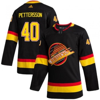 Men's Vancouver Canucks #40 Elias Pettersson Black Stitched NHL Jersey Men's Vancouver Canucks #40 Elias Pettersson Black Stitched NHL Jersey