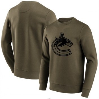 Men's Vancouver Canucks Green Iconic Preferred Logo Graphic Crew Sweatshirt Men's Vancouver Canucks Green Iconic Preferred Logo Graphic Crew Sweatshirt