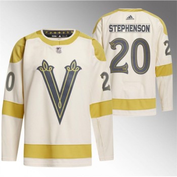 Men's Vegas Golden Knights #20 Chandler Stephenson Cream 2024 Winter Classic Breakaway Stitched Jersey Men's Vegas Golden Knights #20 Chandler Stephenson Cream 2024 Winter Classic Breakaway Stitched Jersey