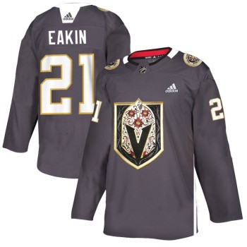 Men's Vegas Golden Knights #21 Cody Eakin Grey Latino Heritage Night Stitched NHL Jersey Men's Vegas Golden Knights #21 Cody Eakin Grey Latino Heritage Night Stitched NHL Jersey