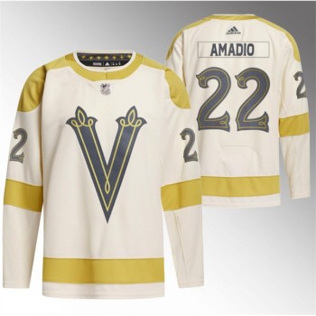Men's Vegas Golden Knights #22 Michael Amadio Cream 2024 Winter Classic Breakaway Stitched Jersey Men's Vegas Golden Knights #22 Michael Amadio Cream 2024 Winter Classic Breakaway Stitched Jersey