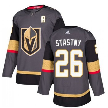 Men's Vegas Golden Knights #26 Paul Stastny Grey Stitched NHL Jersey Men's Vegas Golden Knights #26 Paul Stastny Grey Stitched NHL Jersey