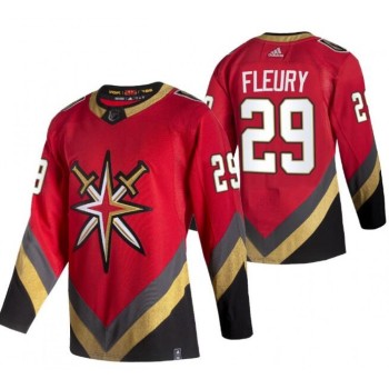 Men's Vegas Golden Knights #29 Marc-Andre Fleury 2021 Reverse Retro Red Stitched NHL Jersey Men's Vegas Golden Knights #29 Marc-Andre Fleury 2021 Reverse Retro Red Stitched NHL Jersey