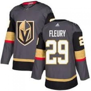 Men's Vegas Golden Knights #29 Marc-Andre Fleury Gray Stitched NHL Jersey Men's Vegas Golden Knights #29 Marc-Andre Fleury Gray Stitched NHL Jersey