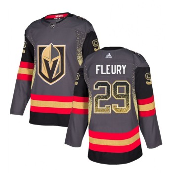 Men's Vegas Golden Knights #29 Marc-Andre Fleury Grey Drift Fashion Stitched NHL Jersey Men's Vegas Golden Knights #29 Marc-Andre Fleury Grey Drift Fashion Stitched NHL Jersey