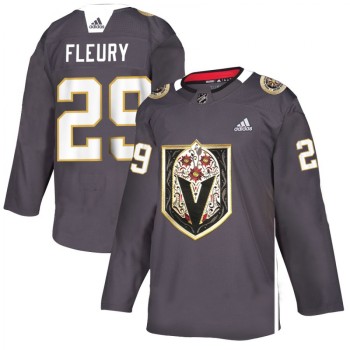 Men's Vegas Golden Knights #29 Marc-Andre Fleury Grey Latino Heritage Night Stitched NHL Jersey Men's Vegas Golden Knights #29 Marc-Andre Fleury Grey Latino Heritage Night Stitched NHL Jersey