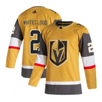 Men's Vegas Golden Knights #2 Zach Whitecloud Gold Stitched Jersey Men's Vegas Golden Knights #2 Zach Whitecloud Gold Stitched Jersey