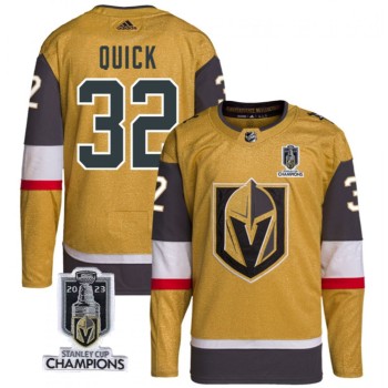 Men's Vegas Golden Knights #32 Jonathan Quick Gold 2023 Stanley Cup Champions Stitched Jersey Men's Vegas Golden Knights #32 Jonathan Quick Gold 2023 Stanley Cup Champions Stitched Jersey