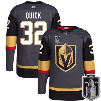 Men's Vegas Golden Knights #32 Jonathan Quick Gray 2023 Stanley Cup Final Stitched Jersey Men's Vegas Golden Knights #32 Jonathan Quick Gray 2023 Stanley Cup Final Stitched Jersey