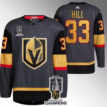 Men's Vegas Golden Knights #33 Adin Hill Grey 2023 Stanley Cup Champions Stitched Jersey Men's Vegas Golden Knights #33 Adin Hill Grey 2023 Stanley Cup Champions Stitched Jersey