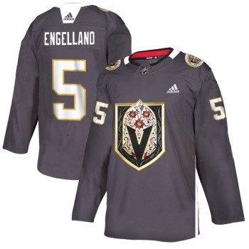 Men's Vegas Golden Knights #5 Deryk Engelland Grey Latino Heritage Night Stitched NHL Jersey Men's Vegas Golden Knights #5 Deryk Engelland Grey Latino Heritage Night Stitched NHL Jersey