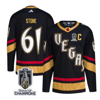 Men's Vegas Golden Knights #61 Mark Stone Black 2023 Stanley Cup Champions Reverse Retro Stitched Jersey Men's Vegas Golden Knights #61 Mark Stone Black 2023 Stanley Cup Champions Reverse Retro Stitched Jersey