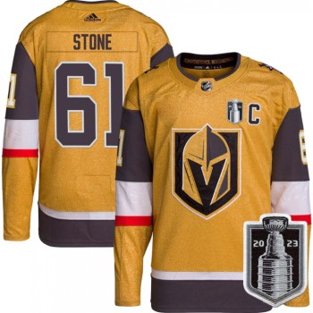 Men's Vegas Golden Knights #61 Mark Stone Gold 2023 Stanley Cup Final Stitched Jersey Men's Vegas Golden Knights #61 Mark Stone Gold 2023 Stanley Cup Final Stitched Jersey
