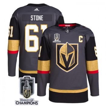 Men's Vegas Golden Knights #61 Mark Stone Grey 2023 Stanley Cup Champions Stitched Jersey Men's Vegas Golden Knights #61 Mark Stone Grey 2023 Stanley Cup Champions Stitched Jersey
