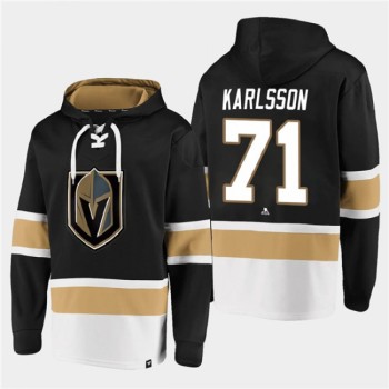 Men's Vegas Golden Knights #71 William Karlsson Black All Stitched Sweatshirt Hoodie Men's Vegas Golden Knights #71 William Karlsson Black All Stitched Sweatshirt Hoodie