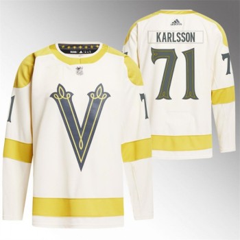 Men's Vegas Golden Knights #71 William Karlsson Cream 2024 Winter Classic Breakaway Stitched Jersey Men's Vegas Golden Knights #71 William Karlsson Cream 2024 Winter Classic Breakaway Stitched Jersey