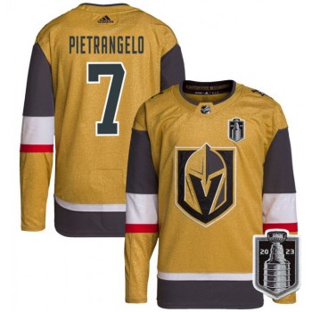 Men's Vegas Golden Knights #7 Alex Pietrangelo Gold 2023 Stanley Cup Final Stitched Jersey Men's Vegas Golden Knights #7 Alex Pietrangelo Gold 2023 Stanley Cup Final Stitched Jersey