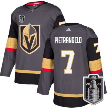 Men's Vegas Golden Knights #7 Alex Pietrangelo Gray 2023 Stanley Cup Final Stitched Jersey Men's Vegas Golden Knights #7 Alex Pietrangelo Gray 2023 Stanley Cup Final Stitched Jersey