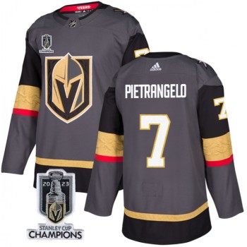 Men's Vegas Golden Knights #7 Alex Pietrangelo Grey 2023 Stanley Cup Champions Stitched Jersey Men's Vegas Golden Knights #7 Alex Pietrangelo Grey 2023 Stanley Cup Champions Stitched Jersey