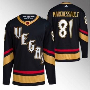 Men's Vegas Golden Knights #81 Jonathan Marchessault Black 2022-23 Reverse Retro Stitched Jersey Men's Vegas Golden Knights #81 Jonathan Marchessault Black 2022-23 Reverse Retro Stitched Jersey