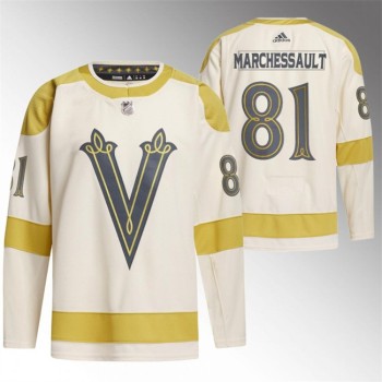 Men's Vegas Golden Knights #81 Jonathan Marchessault Cream 2024 Winter Classic Breakaway Stitched Jersey Men's Vegas Golden Knights #81 Jonathan Marchessault Cream 2024 Winter Classic Breakaway Stitched Jersey