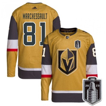 Men's Vegas Golden Knights #81 Jonathan Marchessault Gold 2023 Stanley Cup Final Stitched Jersey Men's Vegas Golden Knights #81 Jonathan Marchessault Gold 2023 Stanley Cup Final Stitched Jersey