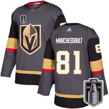Men's Vegas Golden Knights #81 Jonathan Marchessault Gray 2023 Stanley Cup Final Stitched Jersey Men's Vegas Golden Knights #81 Jonathan Marchessault Gray 2023 Stanley Cup Final Stitched Jersey