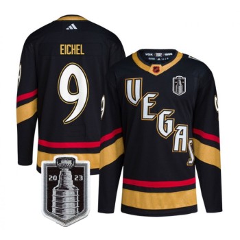 Men's Vegas Golden Knights #9 Jack Eichel Black 2023 Stanley Cup Final Stitched Jersey Men's Vegas Golden Knights #9 Jack Eichel Black 2023 Stanley Cup Final Stitched Jersey