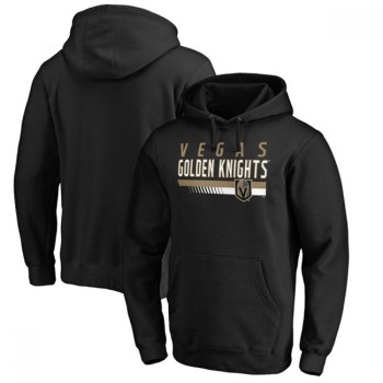 Men's Vegas Golden Knights Black Staggered Stripe Pullover Hoodie Men's Vegas Golden Knights Black Staggered Stripe Pullover Hoodie