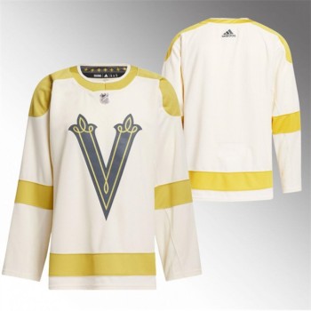 Men's Vegas Golden Knights Blank Cream 2024 Winter Classic Breakaway Stitched Jersey Men's Vegas Golden Knights Blank Cream 2024 Winter Classic Breakaway Stitched Jersey