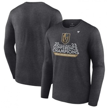 Men's Vegas Golden Knights Heather Charcoal 2023 Western Conference Champions Locker Room Long Sleeve T-Shirt Men's Vegas Golden Knights Heather Charcoal 2023 Western Conference Champions Locker Room Long Sleeve T-Shirt