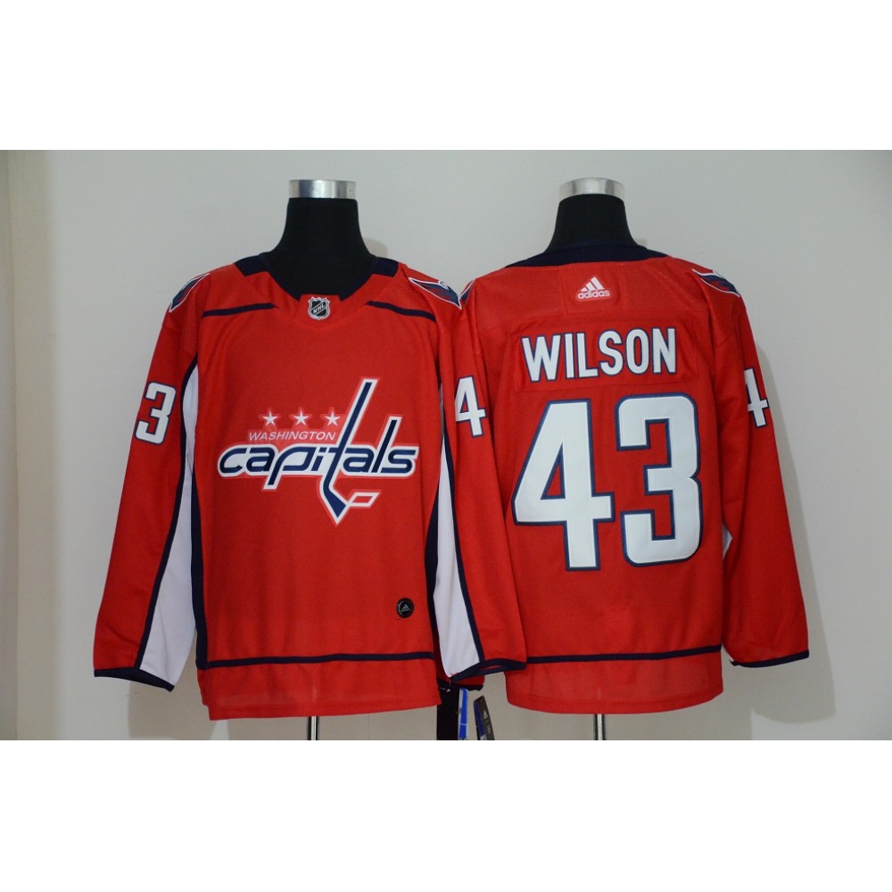 Men's Washington Capitals #43 Tom Wilson Red Stitched NHL Jersey