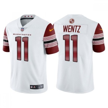 Men's Washington Commanders #11 Carson Wentz 2022 White Vapor Untouchable Stitched Jersey Men's Washington Commanders #11 Carson Wentz 2022 White Vapor Untouchable Stitched Jersey