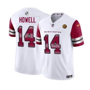 Men's Washington Commanders #14 Sam Howell 2023 F.U.S.E. With John Madden Patch Vapor Limited Stitched Football Jersey Men's Washington Commanders #14 Sam Howell 2023 F.U.S.E. With John Madden Patch Vapor Limited Stitched Football Jersey