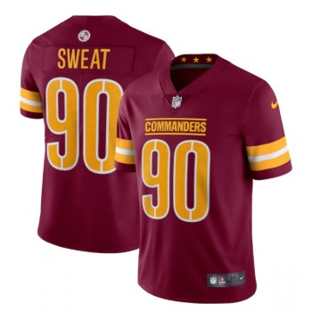 Men's Washington Commanders #90 Montez Sweat 2022 Burgundy Vapor Limited Stitched Jersey Men's Washington Commanders #90 Montez Sweat 2022 Burgundy Vapor Limited Stitched Jersey
