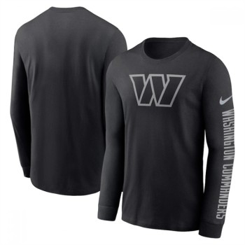 Men's Washington Commanders Black Long Sleeve T-Shirt Men's Washington Commanders Black Long Sleeve T-Shirt