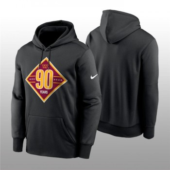 Men's Washington Commanders Blank Black 90th Anniversary Performance Pullover Hoodie Men's Washington Commanders Blank Black 90th Anniversary Performance Pullover Hoodie
