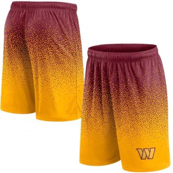 Men's Washington Commanders Burgundy/Gold Ombre Shorts Men's Washington Commanders Burgundy/Gold Ombre Shorts
