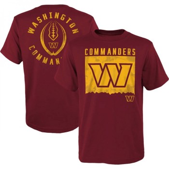Men's Washington Commanders Burgundy Preschool Liquid Camo Logo T-Shirt Men's Washington Commanders Burgundy Preschool Liquid Camo Logo T-Shirt