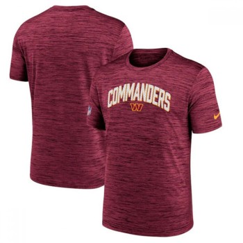 Men's Washington Commanders Burgundy Sideline Velocity Athletic Stack Performance T-Shirt Men's Washington Commanders Burgundy Sideline Velocity Athletic Stack Performance T-Shirt