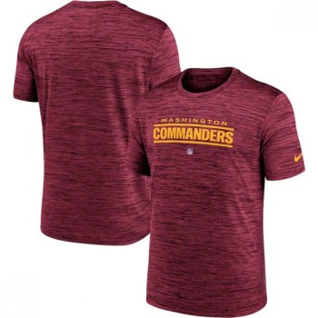 Men's Washington Commanders Burgundy Velocity Performance T-Shirt Men's Washington Commanders Burgundy Velocity Performance T-Shirt