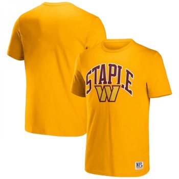 Men's Washington Commanders x Staple Yellow Logo Lockup T-Shirt Men's Washington Commanders x Staple Yellow Logo Lockup T-Shirt