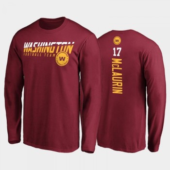 Men's Washington Football Team #17 Terry McLaurin 2020 Burgundy Disrupt Mascot Long Sleeve T-shirt Men's Washington Football Team #17 Terry McLaurin 2020 Burgundy Disrupt Mascot Long Sleeve T-shirt